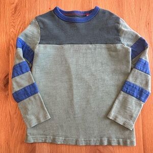 Kids Long Sleeve Green and Blue Shirt